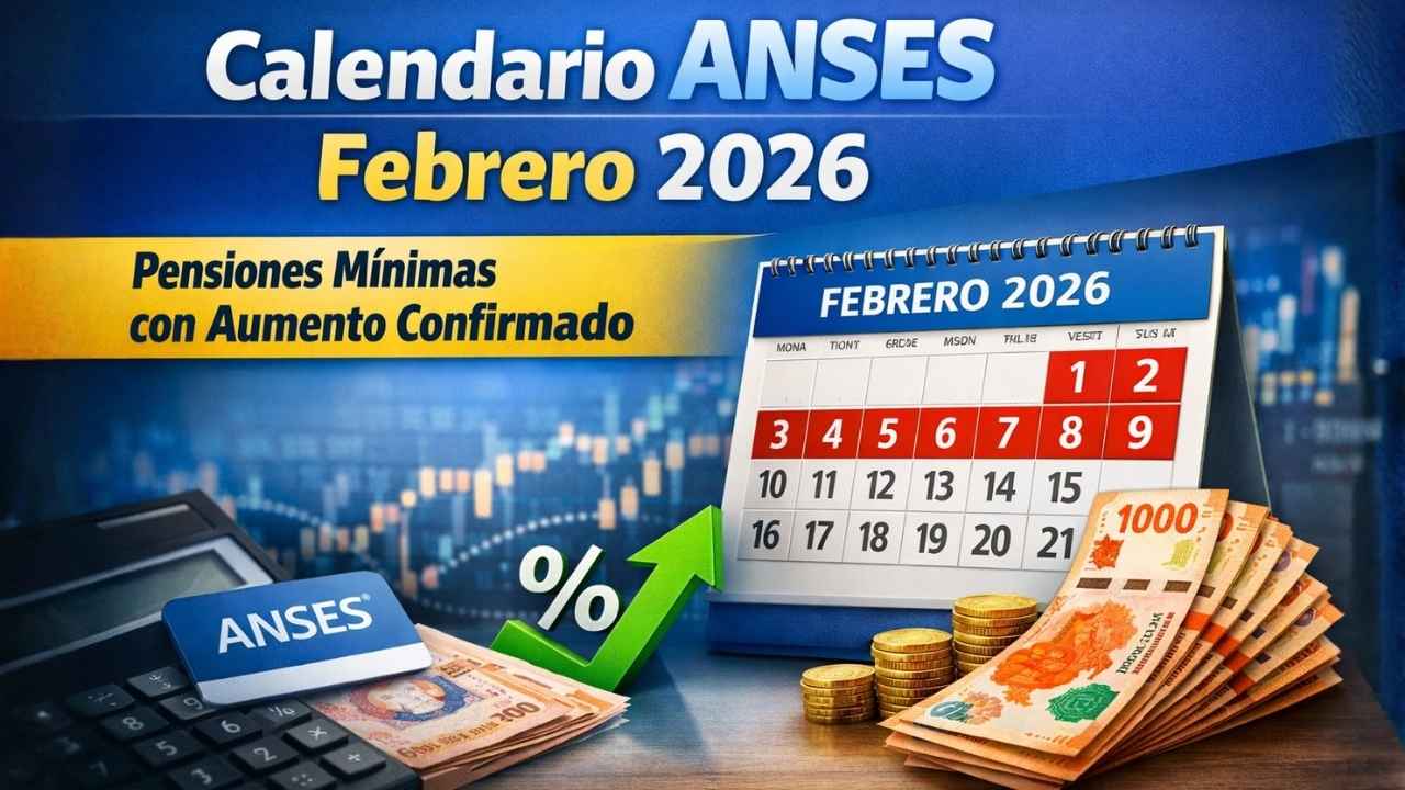 Calendario ANSES febrero 2026: pensiones mínimas con aumento confirmado