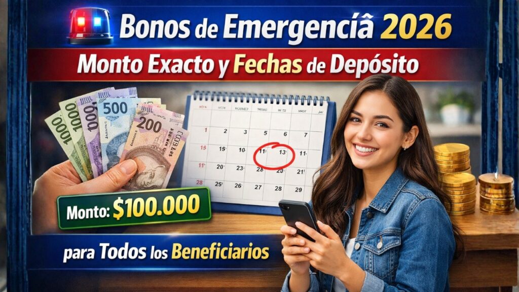 Bonos de Emergencia 2026: Monto Exacto y Fechas de Depósito para Todos los Beneficiarios