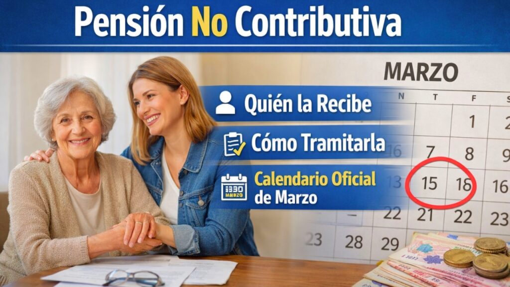 Pensión No Contributiva: Quién la Recibe, Cómo Tramitarla y Calendario Oficial de Marzo