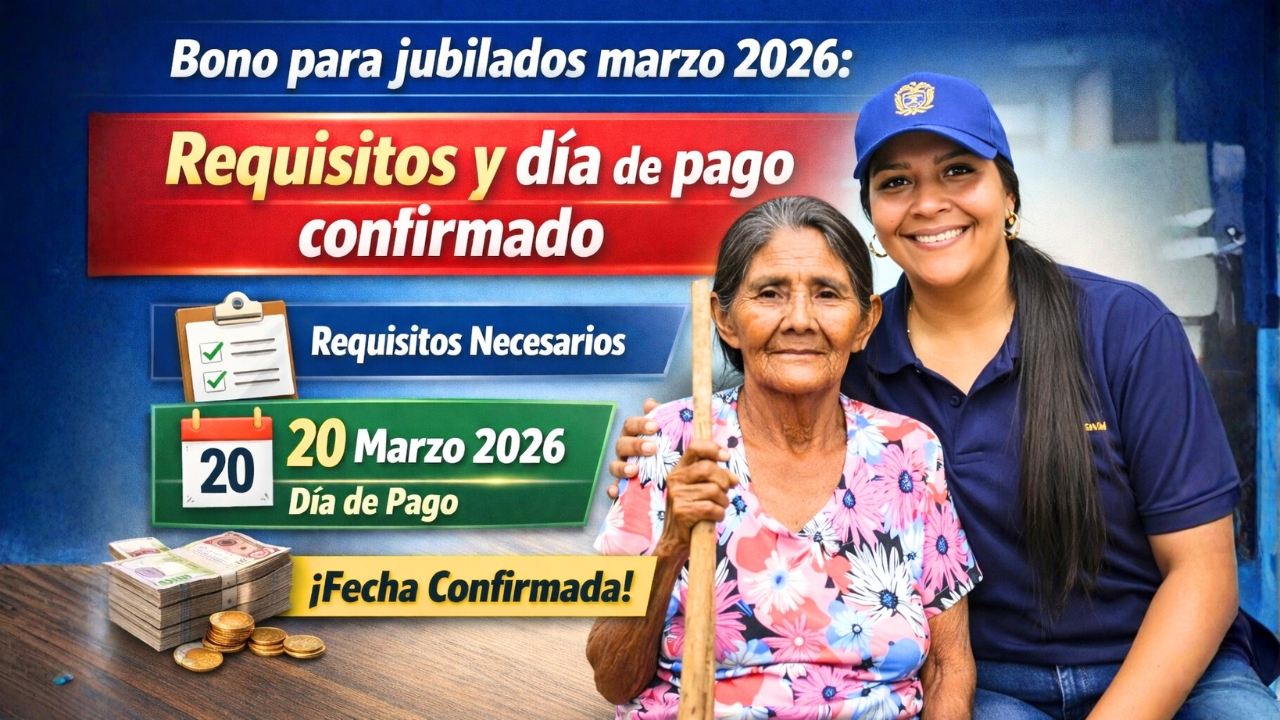 Bono para jubilados marzo 2026: requisitos y día de pago confirmado