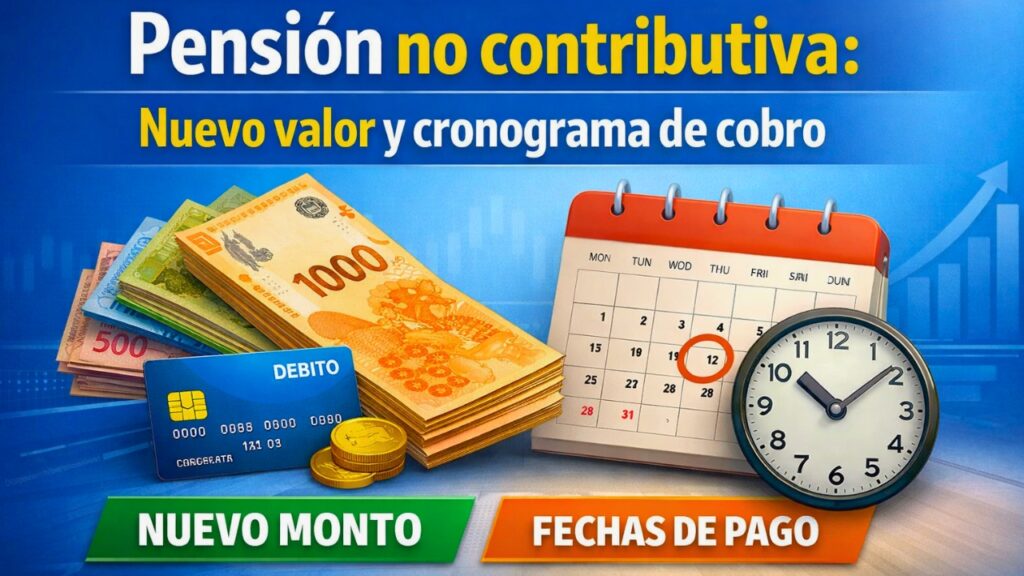 Pensión no contributiva: nuevo valor y cronograma de cobro