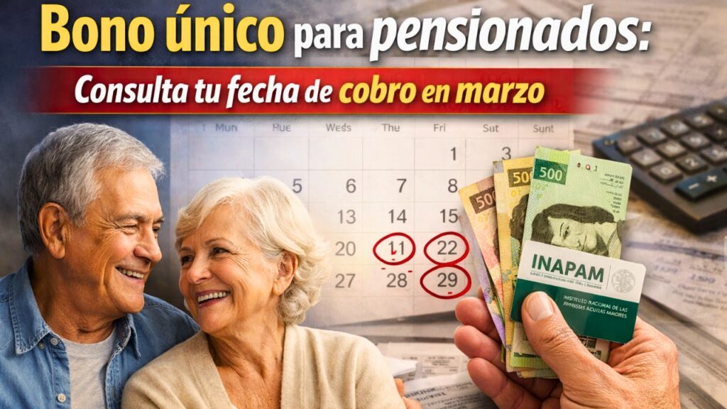 Bono único para pensionados: consulta tu fecha de cobro en marzo