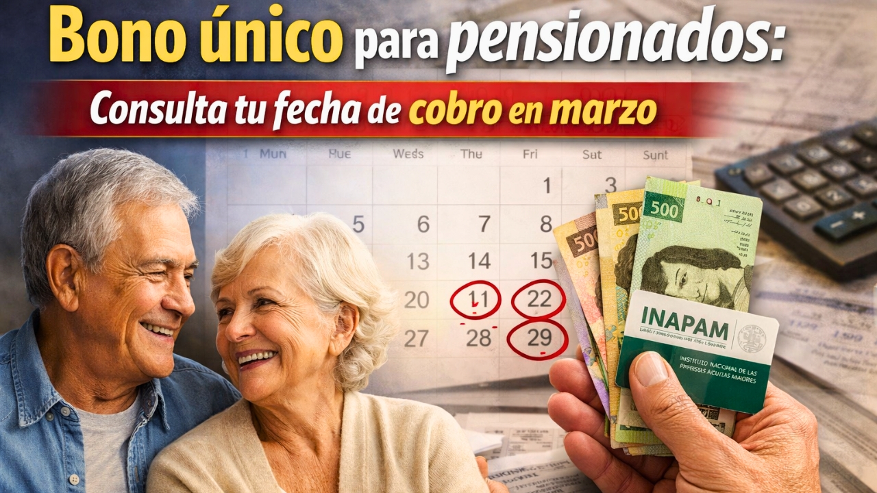 Bono único para pensionados: consulta tu fecha de cobro en marzo