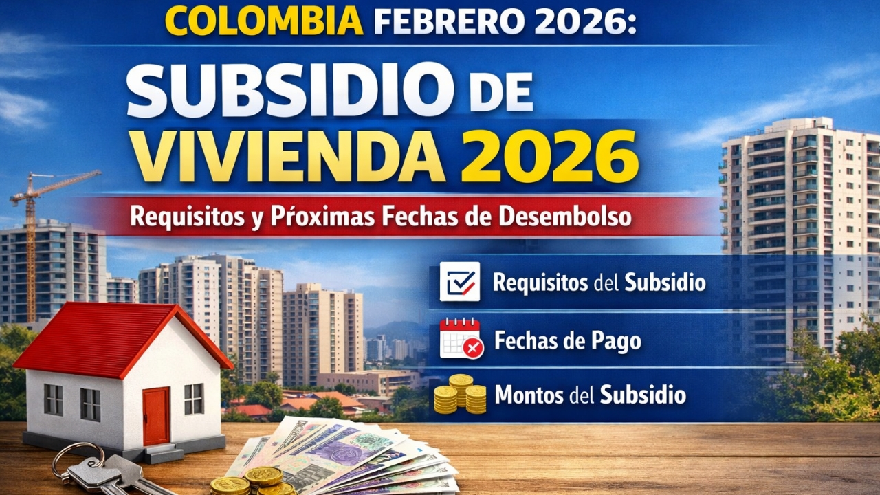 Colombia Febrero 2026: Subsidio de Vivienda 2026 – Requisitos y Próximas Fechas de Desembolso