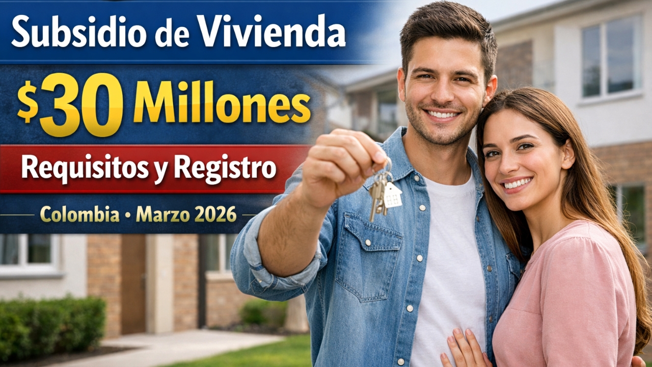 Subsidio de Vivienda $30 Millones – Requisitos y Registro Colombia Marzo 2026