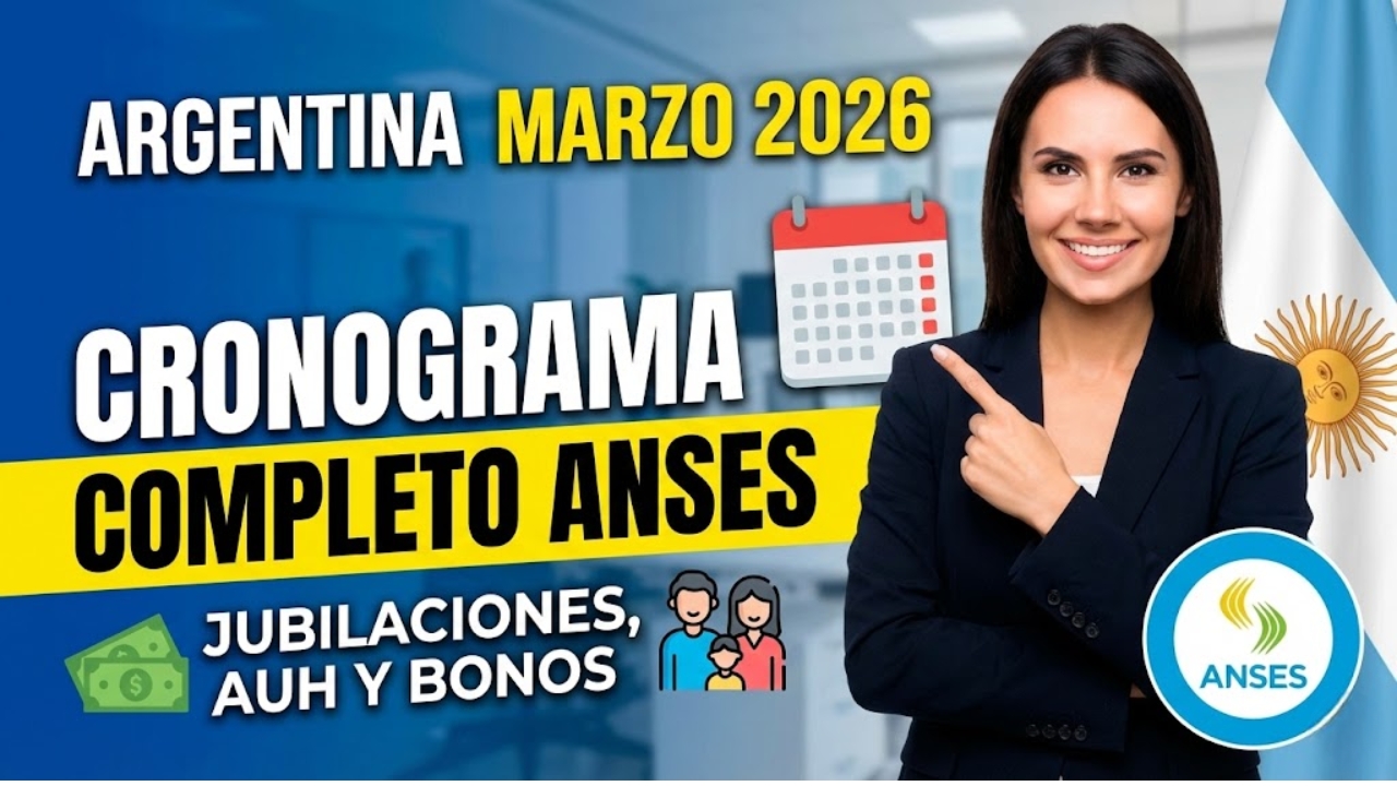 Argentina Marzo 2026: Cronograma Completo ANSES – Jubilaciones, AUH y Bonos
