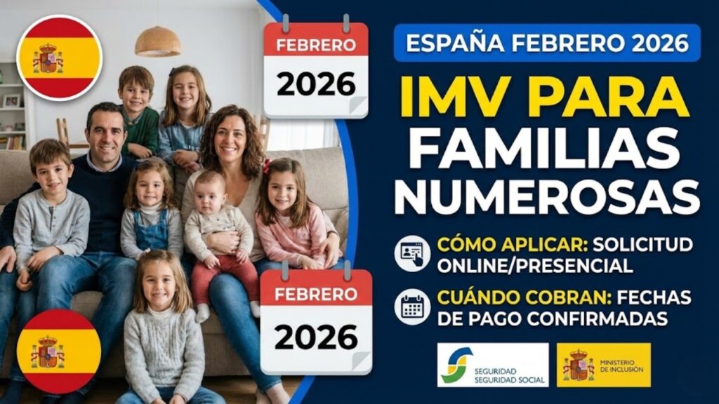 España Febrero 2026: IMV para Familias Numerosas – Cómo Aplicar y Cuándo Cobran