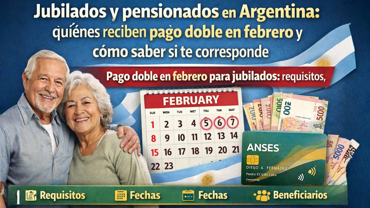 Jubilados y pensionados en Argentina: quiénes reciben pago doble en febrero y cómo saber si te corresponde