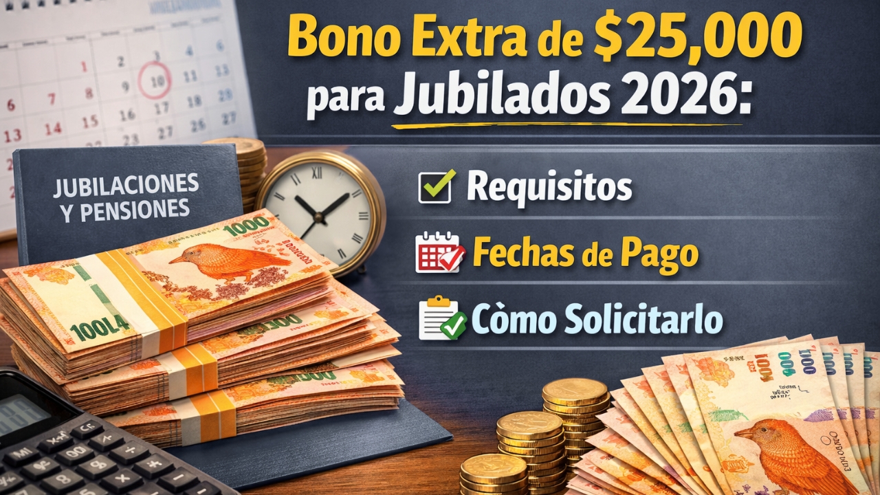 Bono Extra de $25,000 para Jubilados 2026: Requisitos, Fechas de Pago y Cómo Solicitarlo
